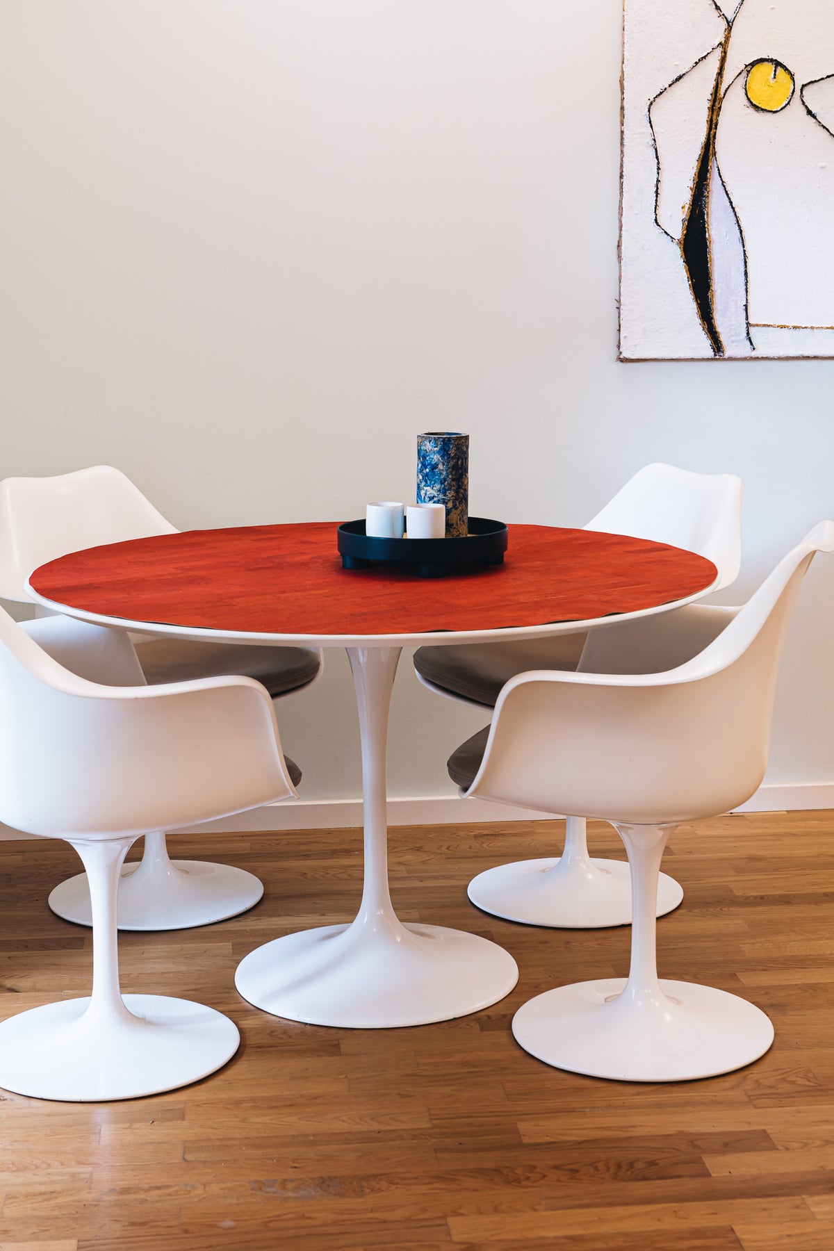 Tischmatte Rund –  Red | Vollflächig