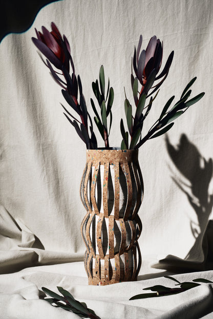 Vase COLUMN TERRAZZO CORK L – Edition 1 / Edition 2